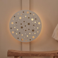 Lights4fun 30cm LED noční obloha noční světlo s dálkovým ovládáním noční světlo dobíjecí dětský pokoj dekorativní nástěnná lampa